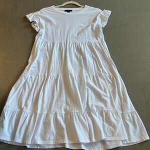 JCrew babydoll white dress. Size extra small